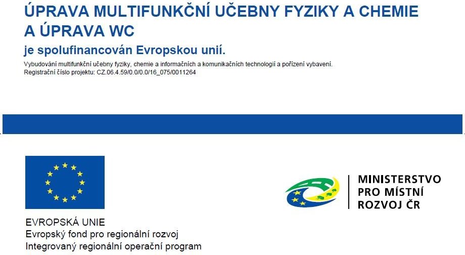 Úprava multifunkční učebny fyziky a chemie a úprava WC